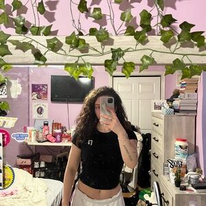 Bella Canvas Black Crop Top